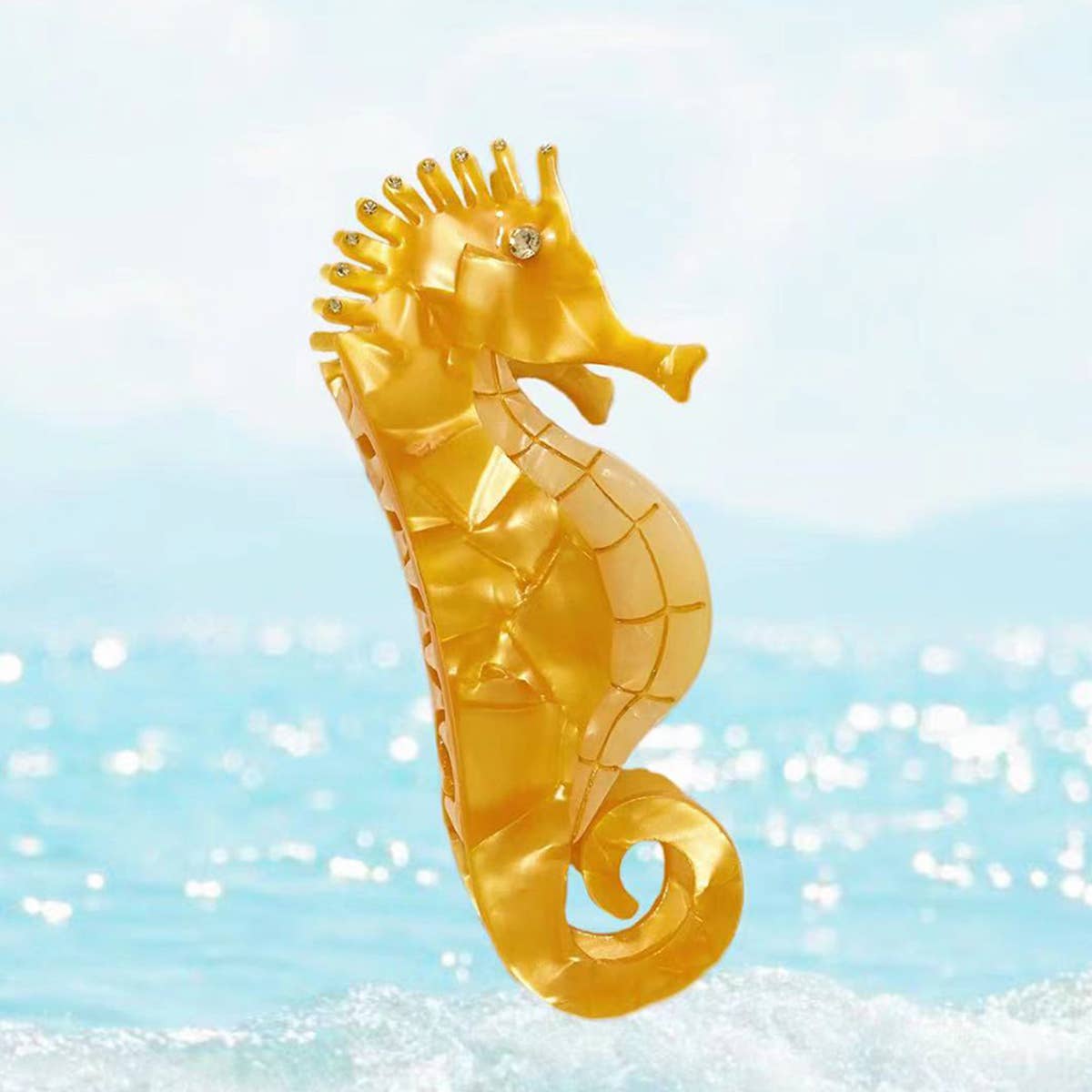 OCEAN WHALE SHELL FISH SEASHELL HAIR CLAW CLIPS_CWAHA0550