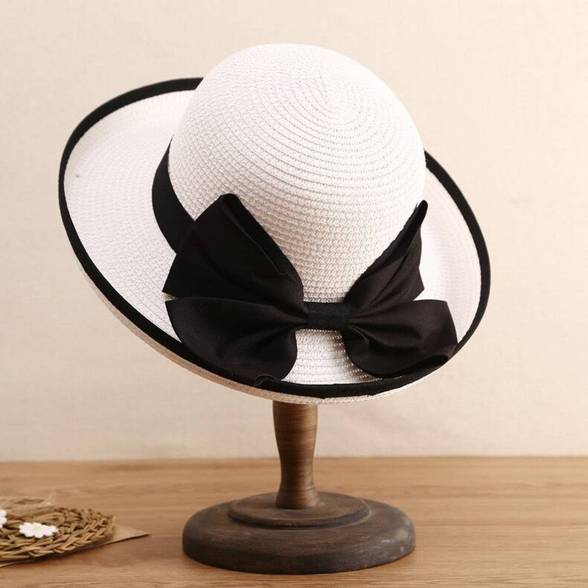 Summer exquisite beach sun protection straw hat_CWAH3435