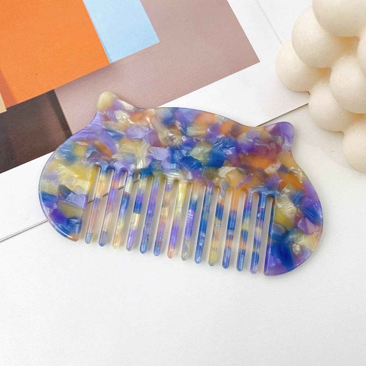 10cm Acetate Cartoon Comb Colorful Hair Comb_CWMM6440