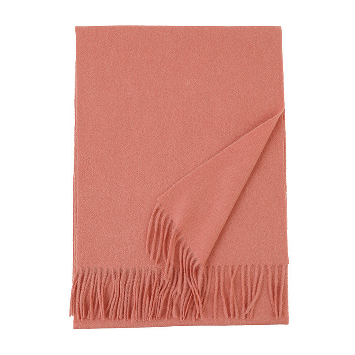 Unisex Wool Scarf ? Soft Solid Color with Tassels