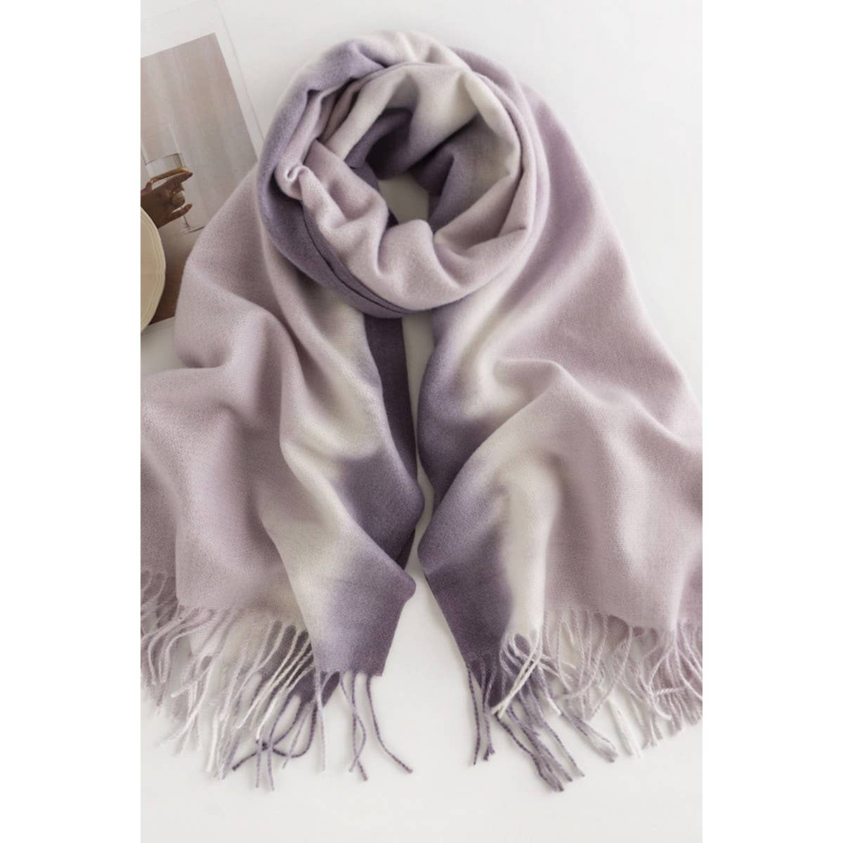 CWASC1481_GRADIENT COLOR SCARF SHAWL WARM NECK SCARF