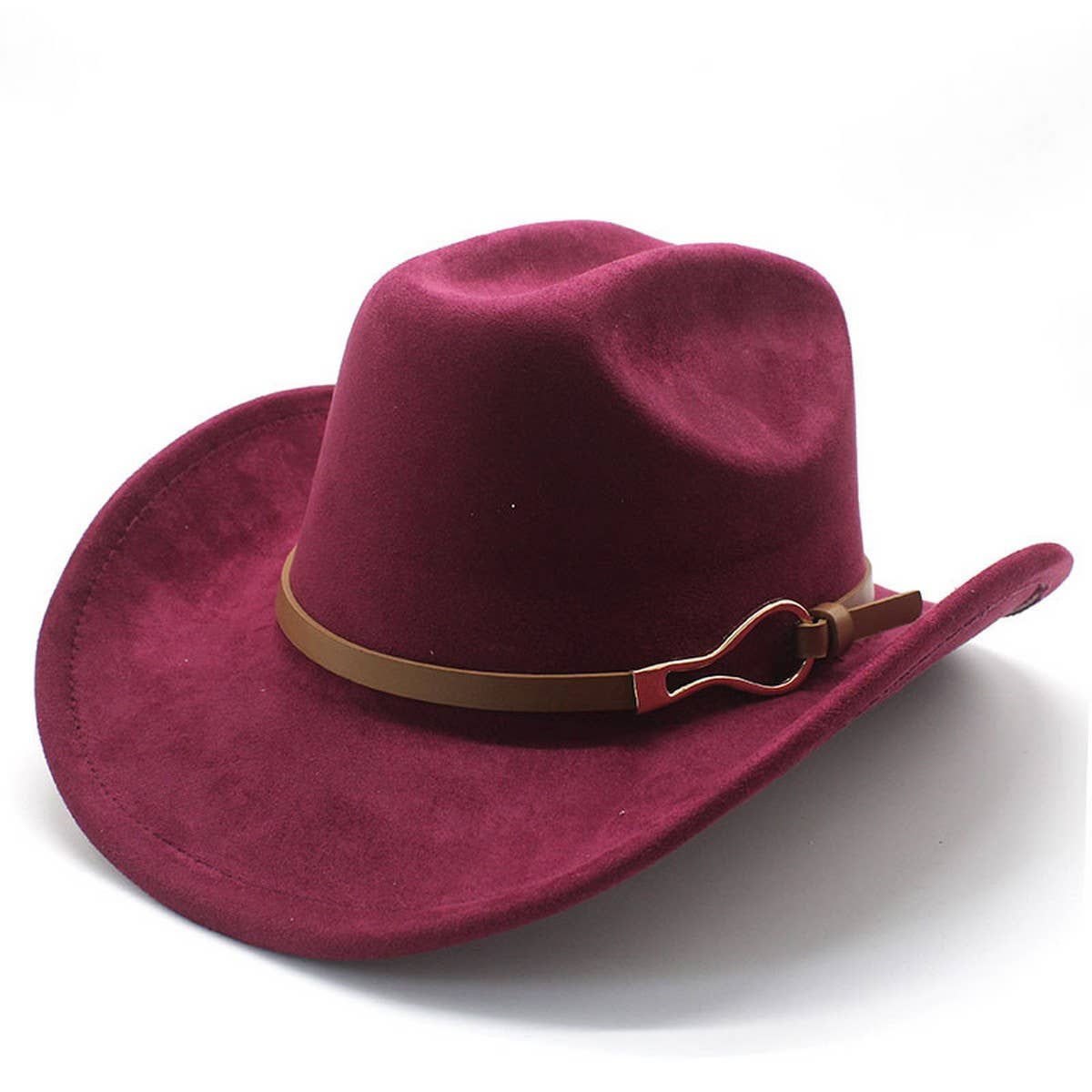 Belt Buckle Western Cowboy Hat Adjustable Brim_CWAH2532