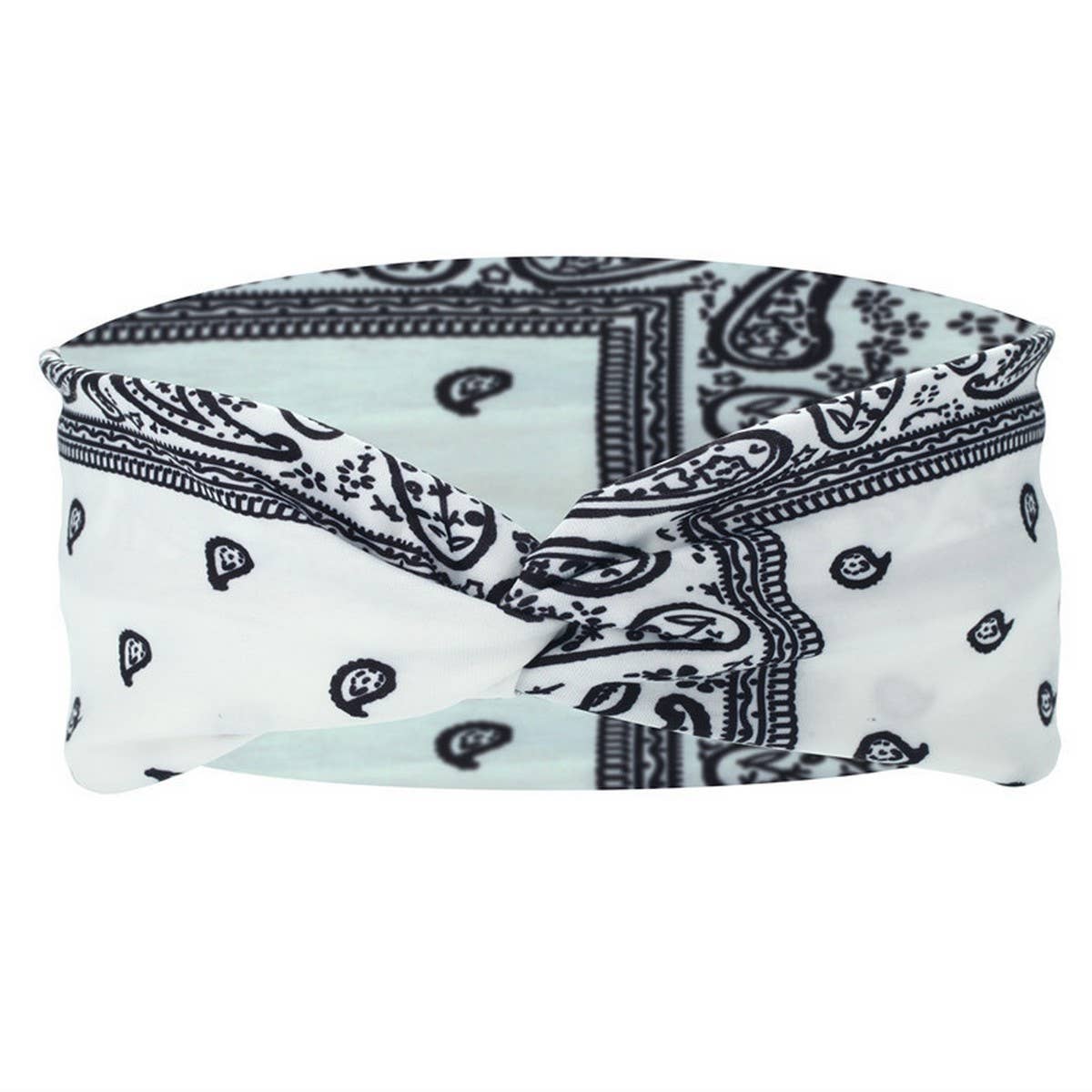 CWAHA6420_ELASTIC KNOTTED CASHEW FLOWER HEADBAND