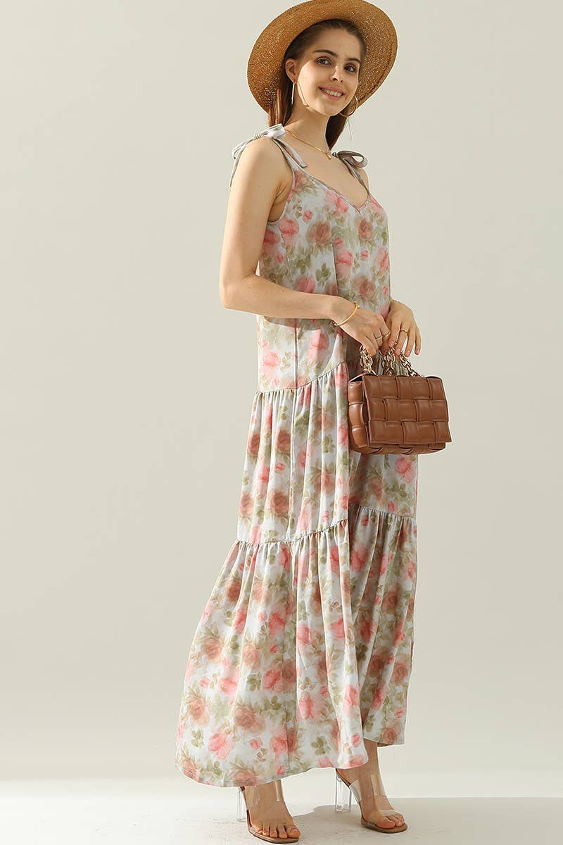 CWDMD826_STRAP TIE SLEEVELESS DRESS WITH TRIM TAPE AT HEM