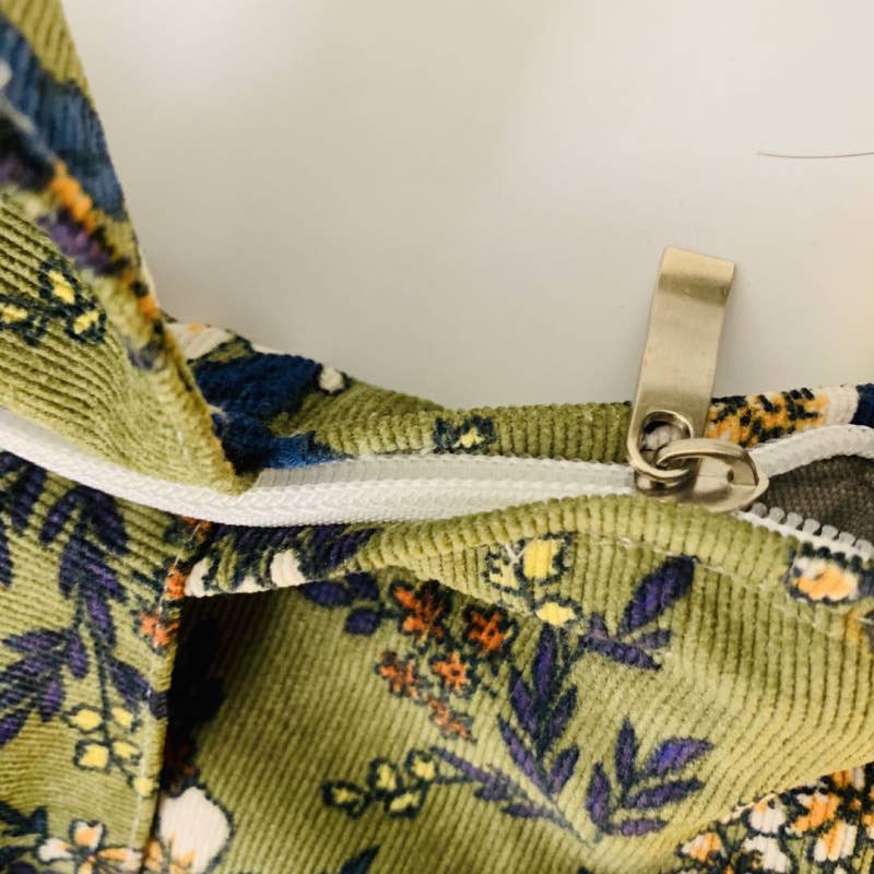 Floral corduroy flowers retro single-shoulder bag