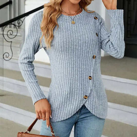 WOMEN TULIP HEM SHIRT_CWTSTL0780