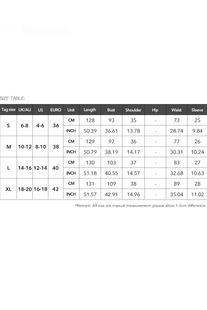 CWDMD5340_V-NECK ELEGANT SOLID COLOR HIGH WAIST DRESS