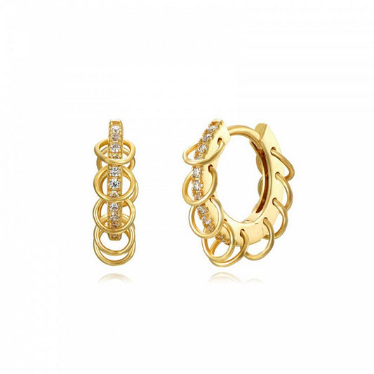 LIGHT LUXURY DIAMOND HOOP EARRINGS