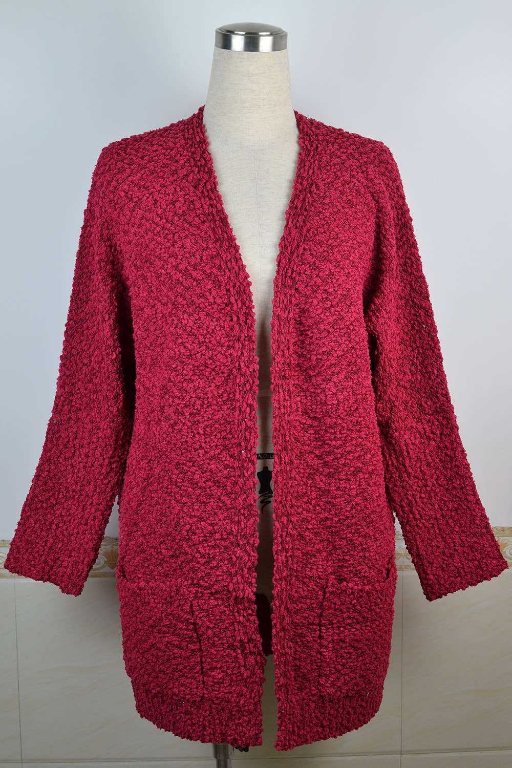 CWOSWL1044_Long Sleeve Open Front Long Cardigan Sweater