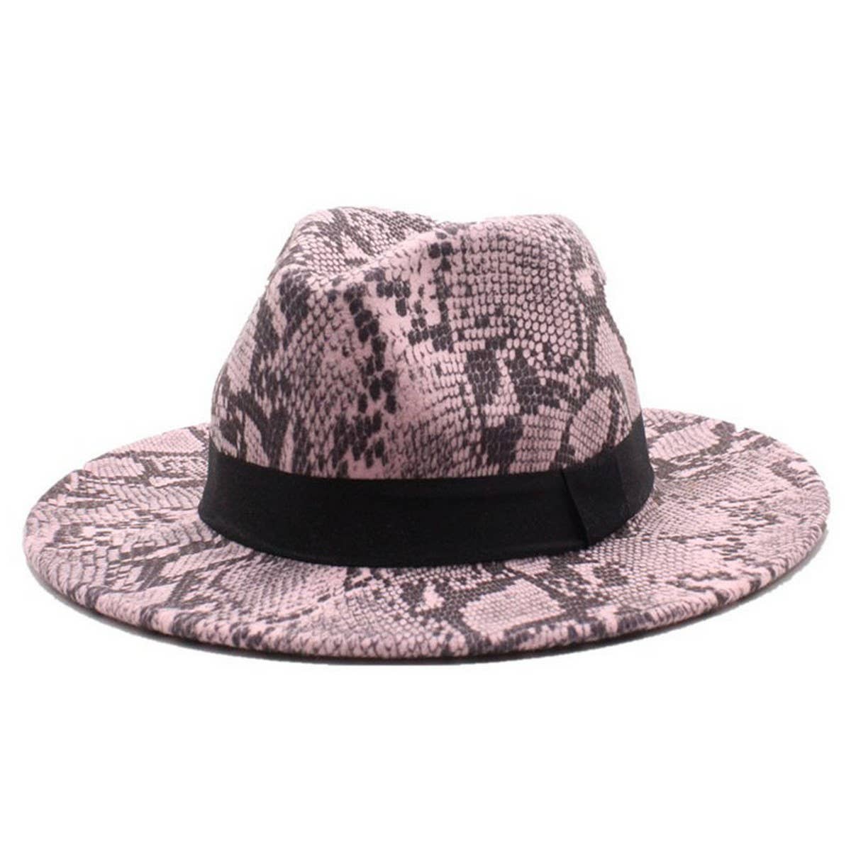 FASHION SNAKE PATTERN WOOLEN JAZZ HAT FELT HAT_CWAH2596
