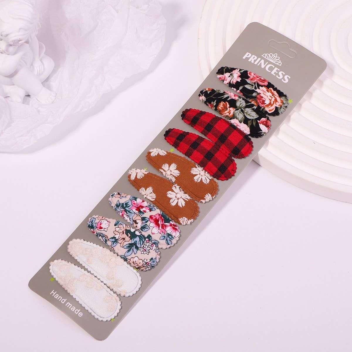 Floral Embroidered BB Clip Set ? Fresh & Cute