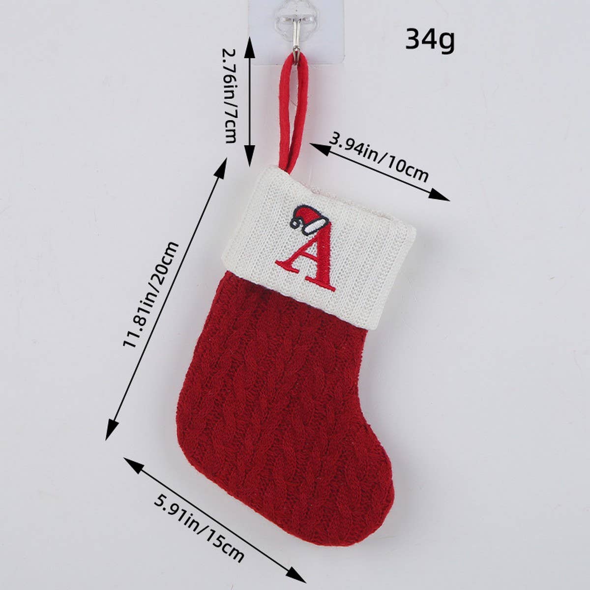 CLASSIC RED LETTER WOOL KNITTED CHRISTMAS SOCKS