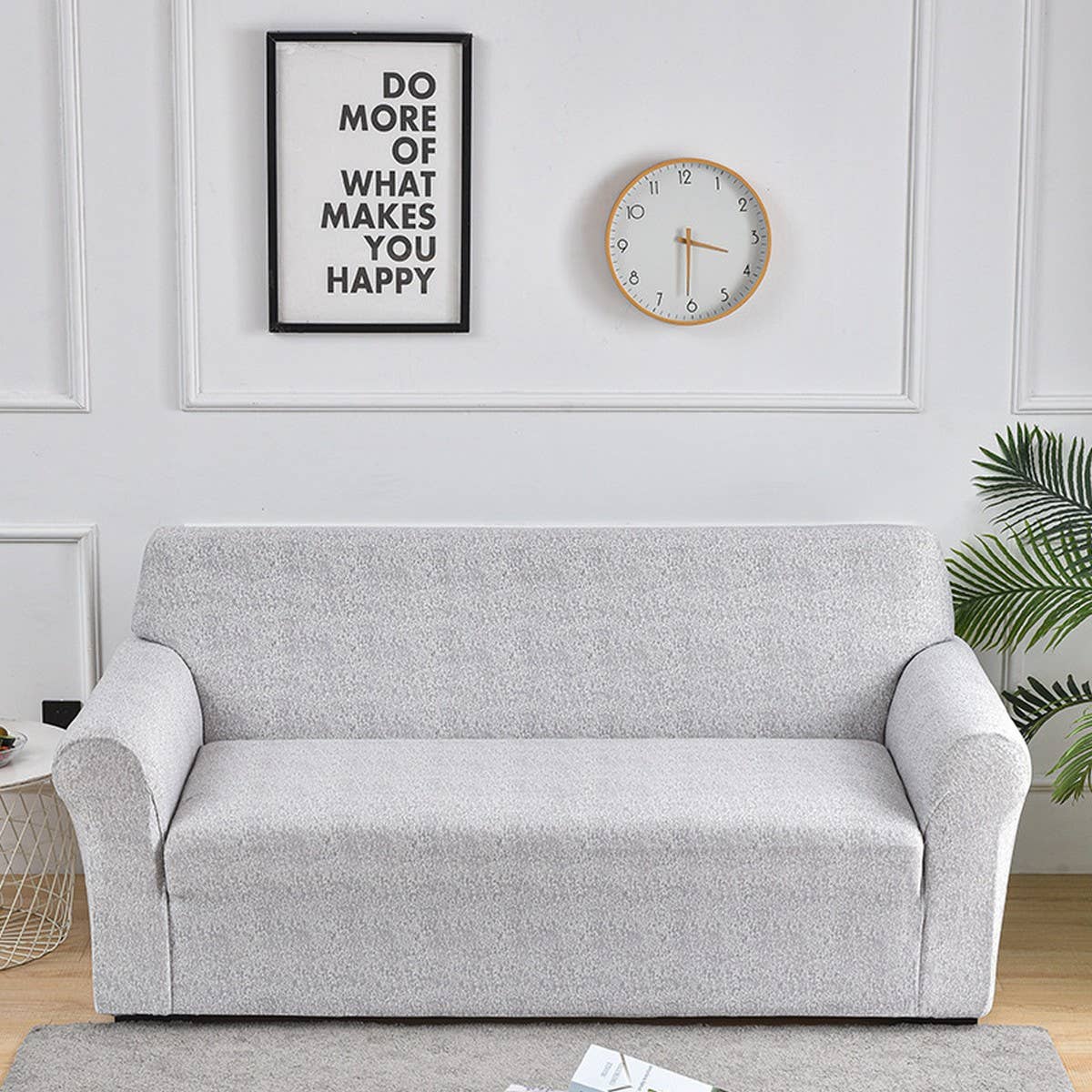 Printed Milk Silk Sofa Cover, Stretch & Full Fit_CWMM8325