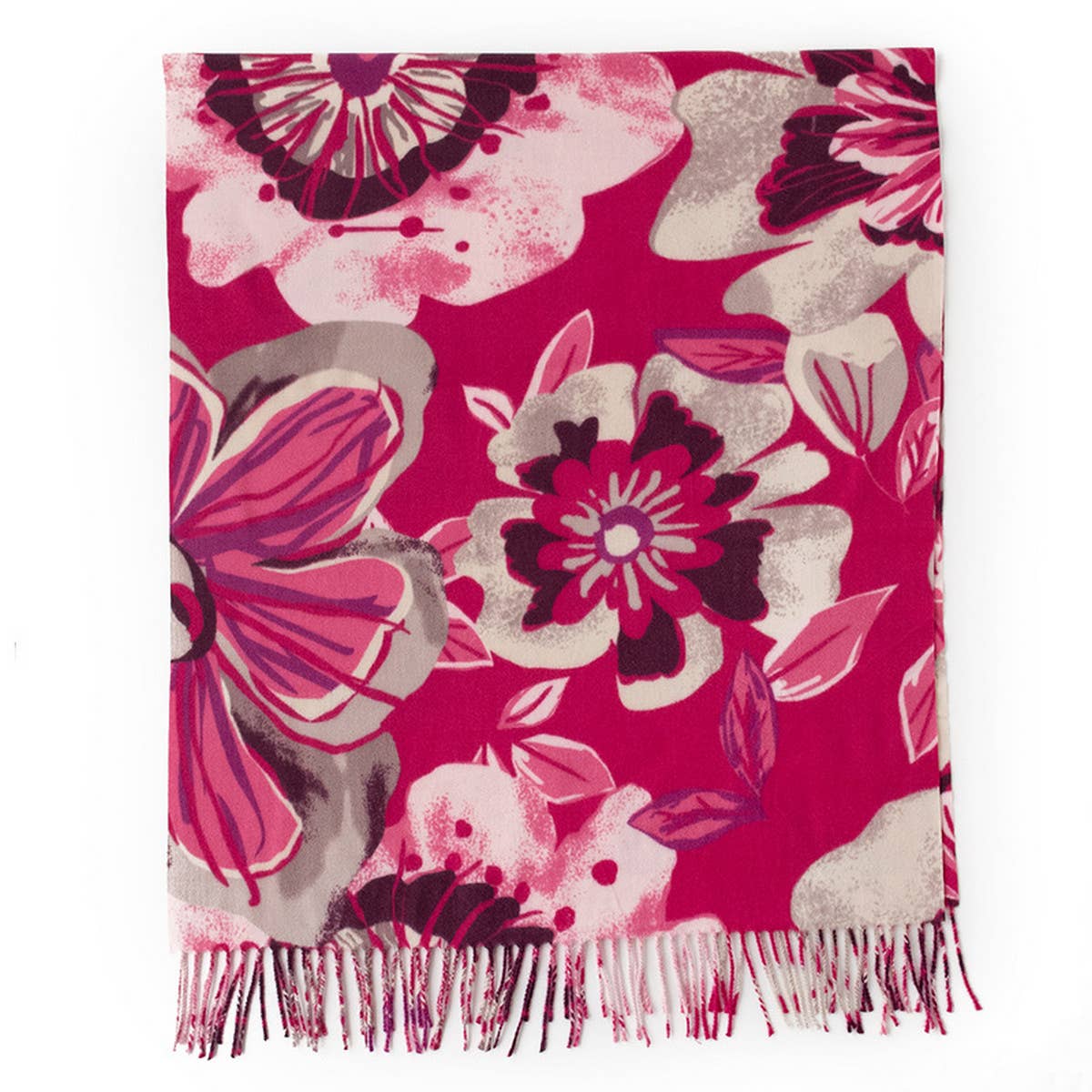 Soft Scarf - Elegant Print Tassel Wrap for Women_CWASC0918