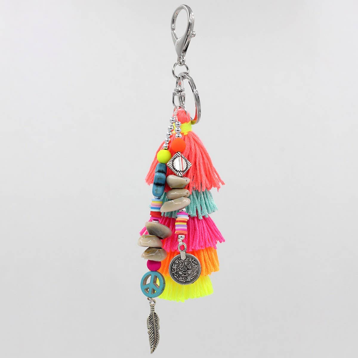 BOHEMIAN STYLE STRING MULTI-LAYER TASSEL KEYCHAIN_CWMM3553