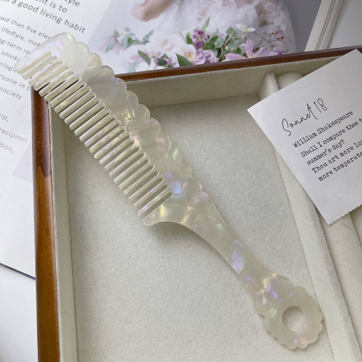 RETRO TORTOISESHELL COLOR HANDLE WAVY COMB