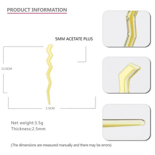 ACETATE LIGHTNING HAIRPIN SIDE CLIP HAIRBAND_CWAHA4224