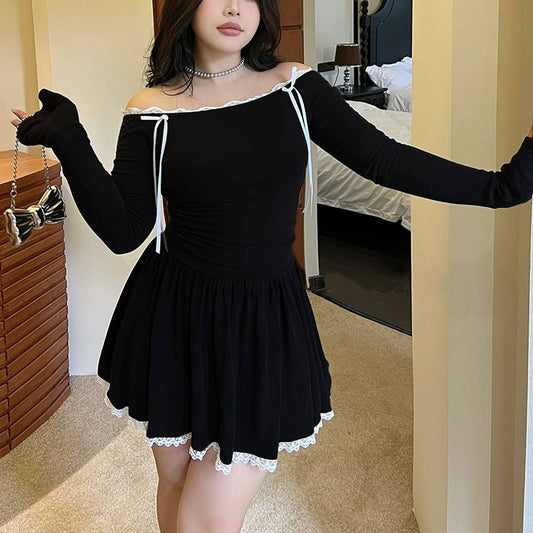 Sexy Off Shoulder Lace Dress ? Curvy Fit