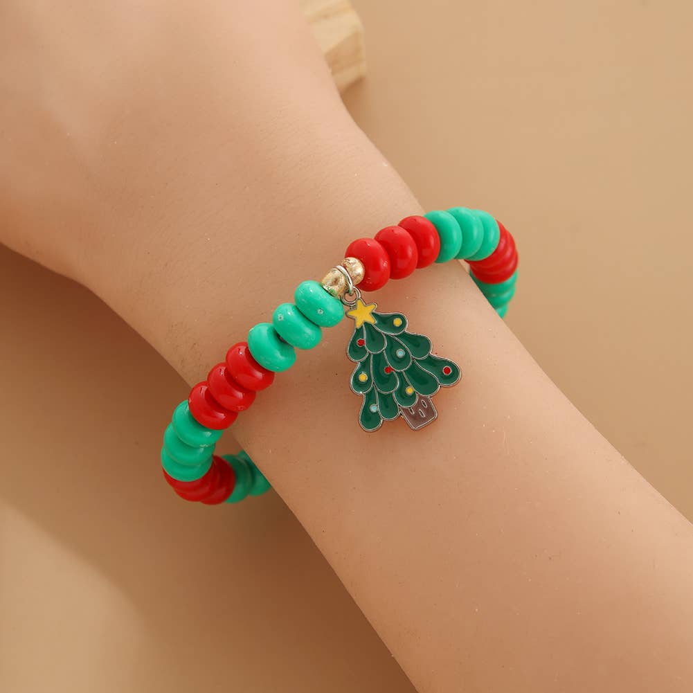 CHRISTMAS ABACUS BEADED COUPLE BEADED BRACELET