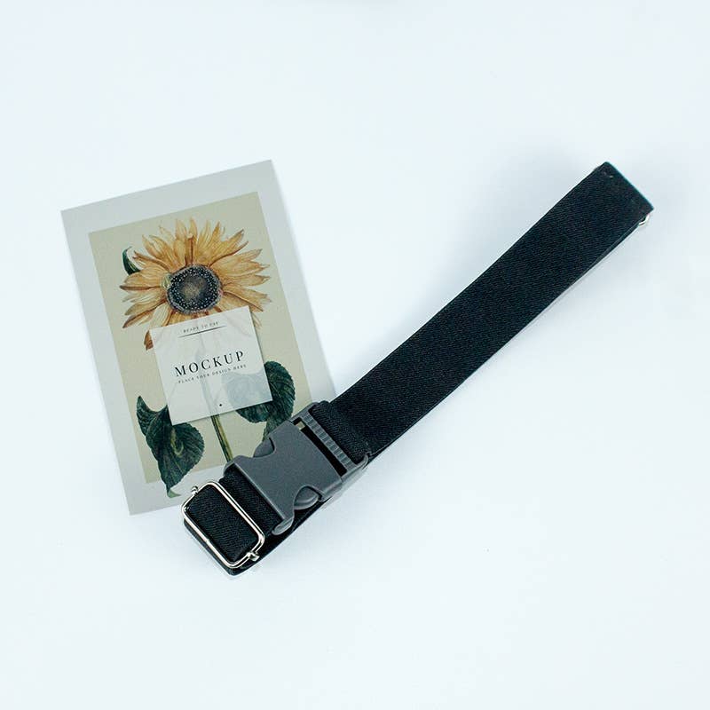 BUCKLE ADJUSTABLE SOLID COLOR BRAIDED BELT_CWABE0682