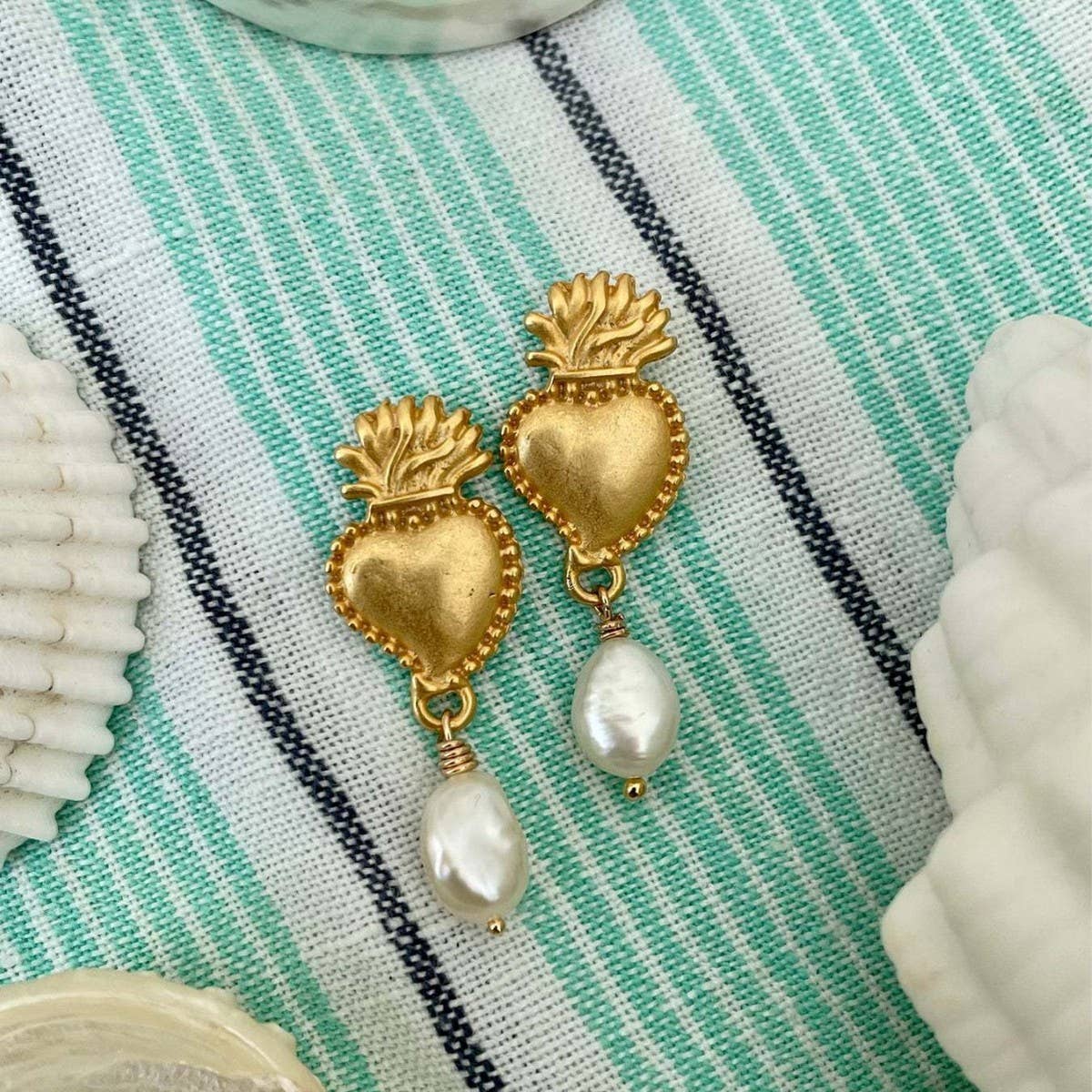 Trendy Designer Heart Stainless Earrings