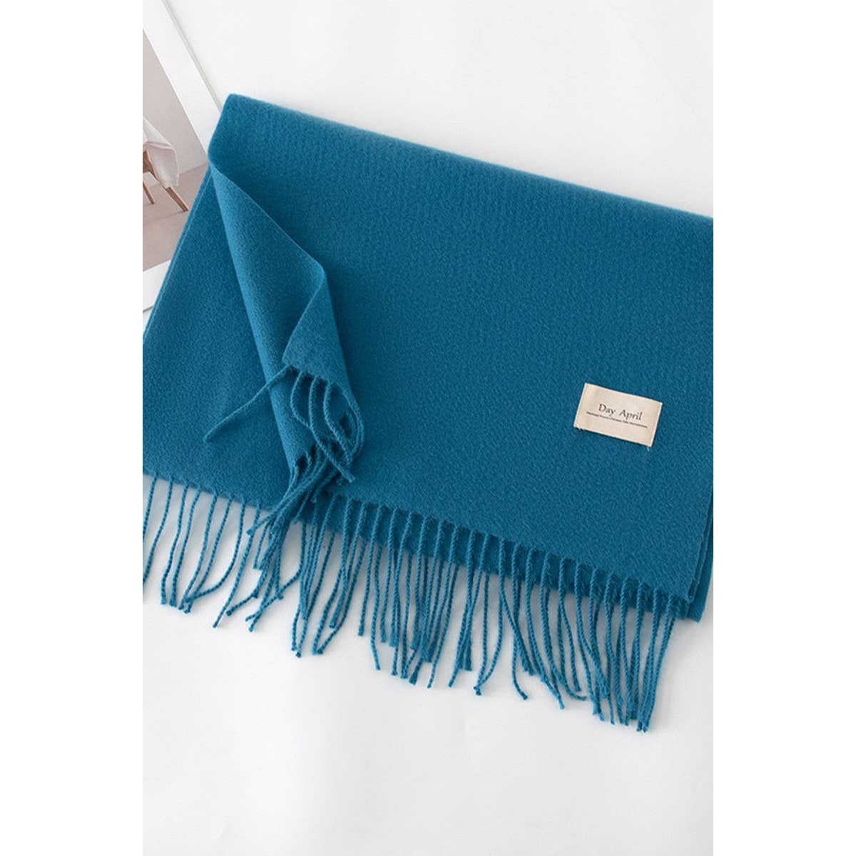 CWASC1482_SOLID COLOR MEDIUM-LENGTH WARM SCARF SHAWL NECK