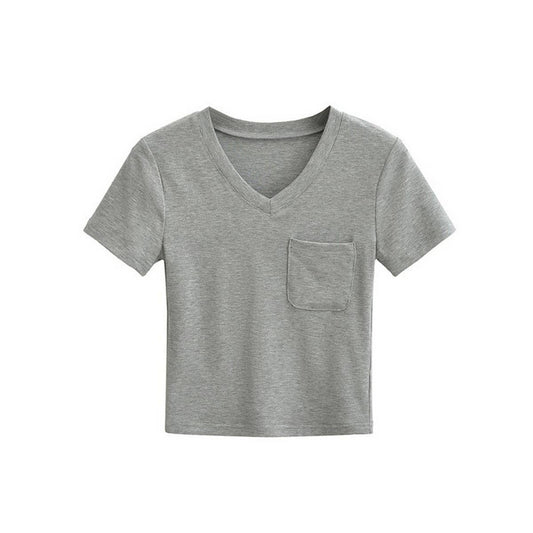 Slim-fit short crop top with a hot chick base