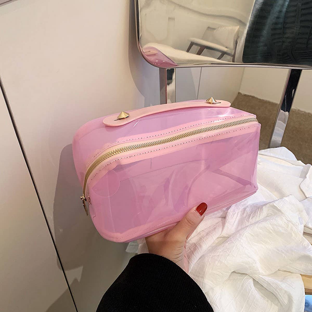 NEW HIGH-END SIMPLE TRANSPARENT COSMETIC BAG_CWAB4464
