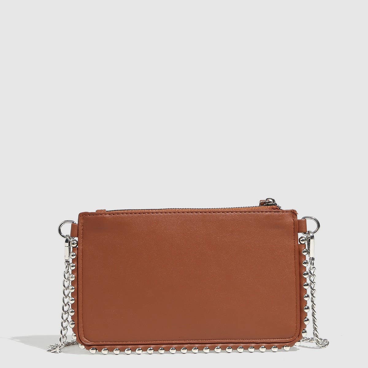 Studded Beaded Chain Mini Shoulder Bag_CWAB5720