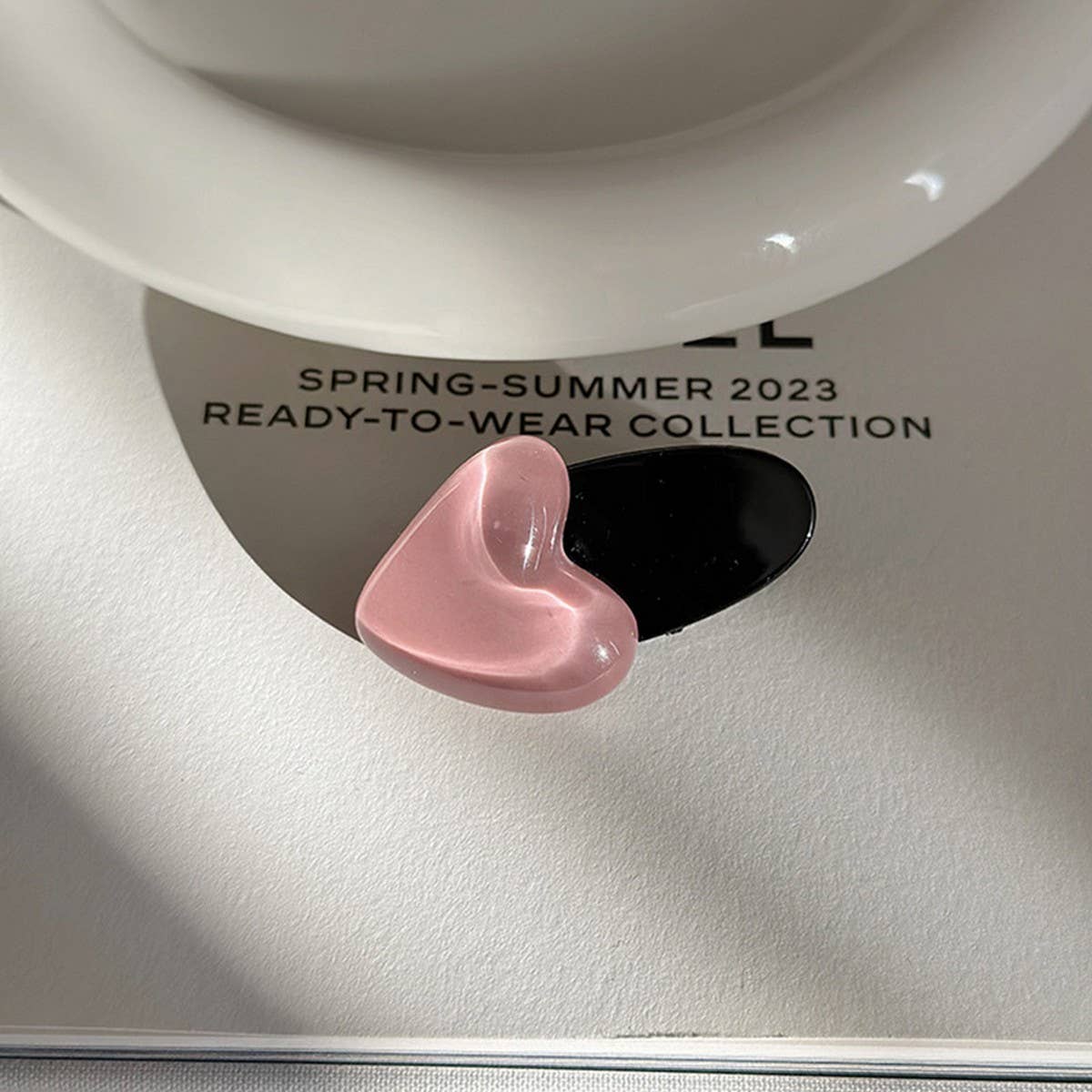 Cute Pink Heart Side Hair Clip, Summer BB Pin