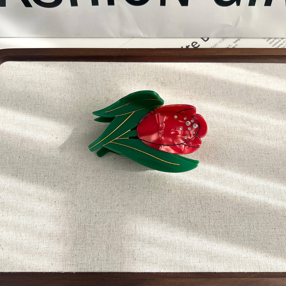 Spring Flower Acetate Claw ??Tulip Hair Clip_CWAHA5901