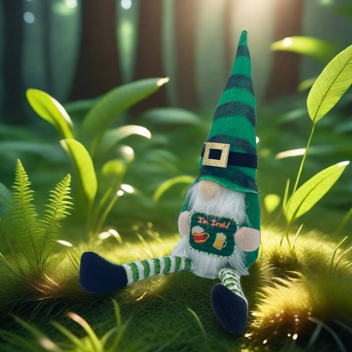 ST. PATRICK STRIPED LONG-LEGGED DOLL FIGURINE_CWMM3446