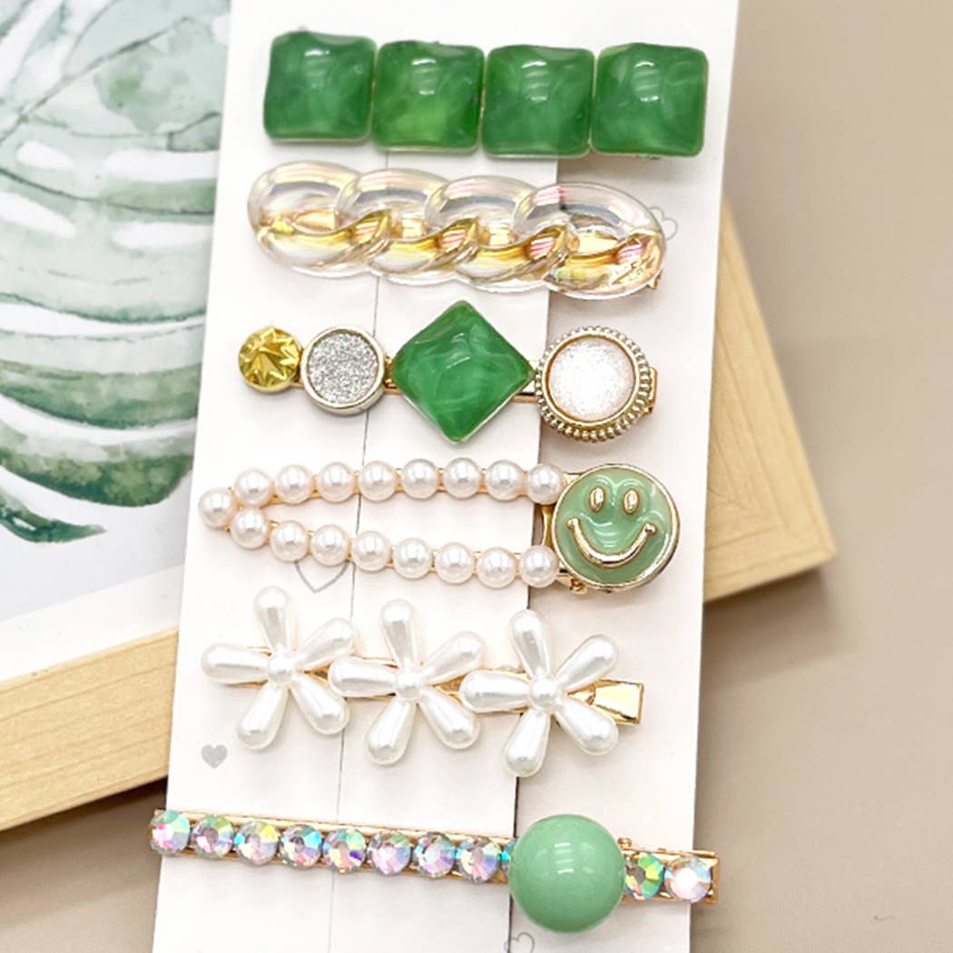 5PCS FAUX PEARL DECOR HAIR CLIP_CWAHA0162