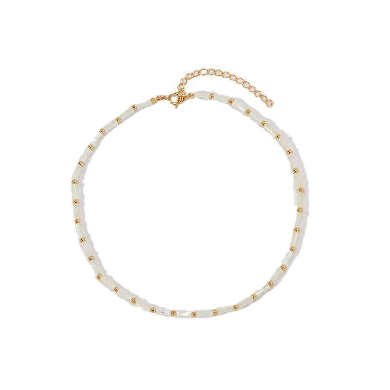 High-end natural bamboo joint necklace