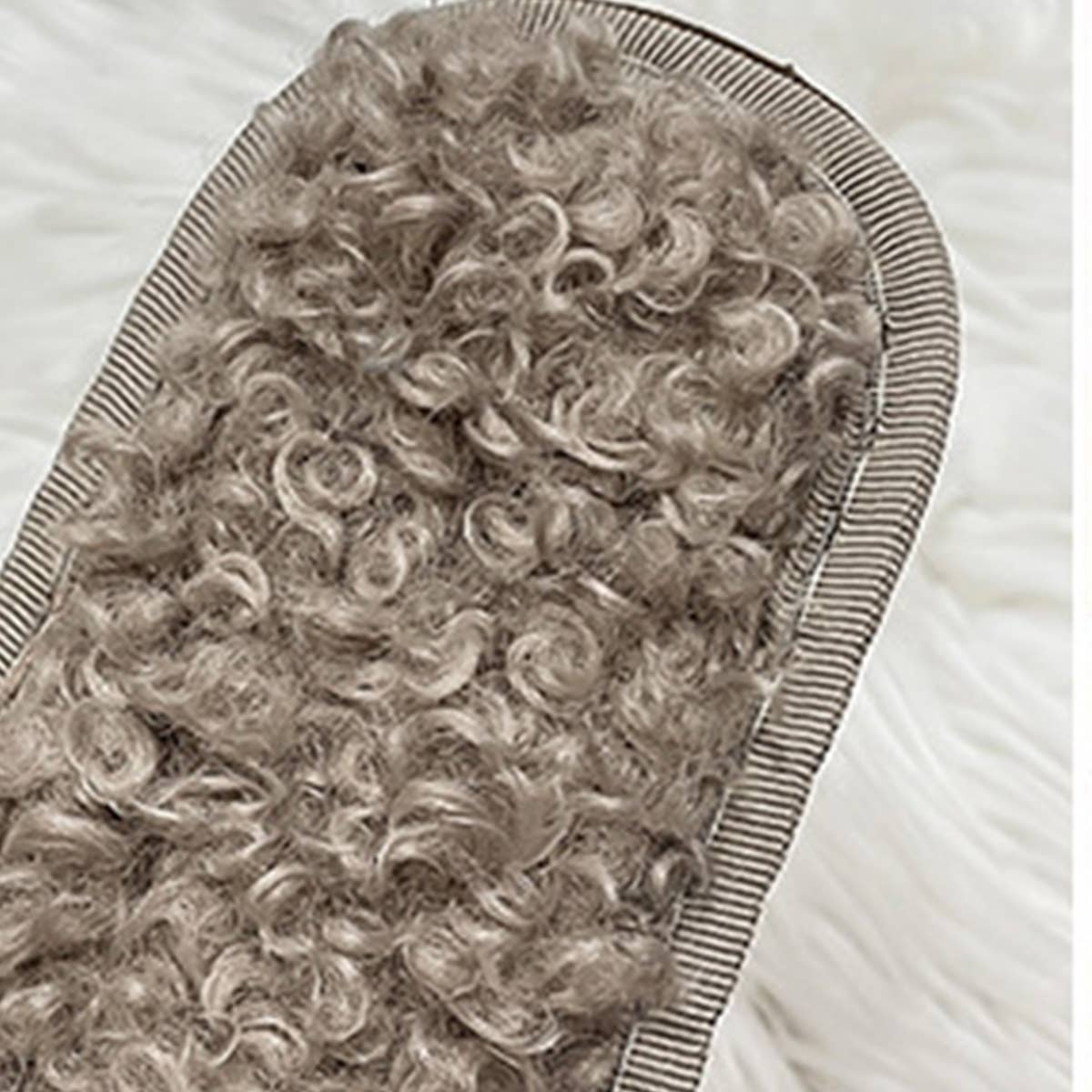 HOMEN LEISURE ROLL PLUSH OPEN-TOED SLIPPERS