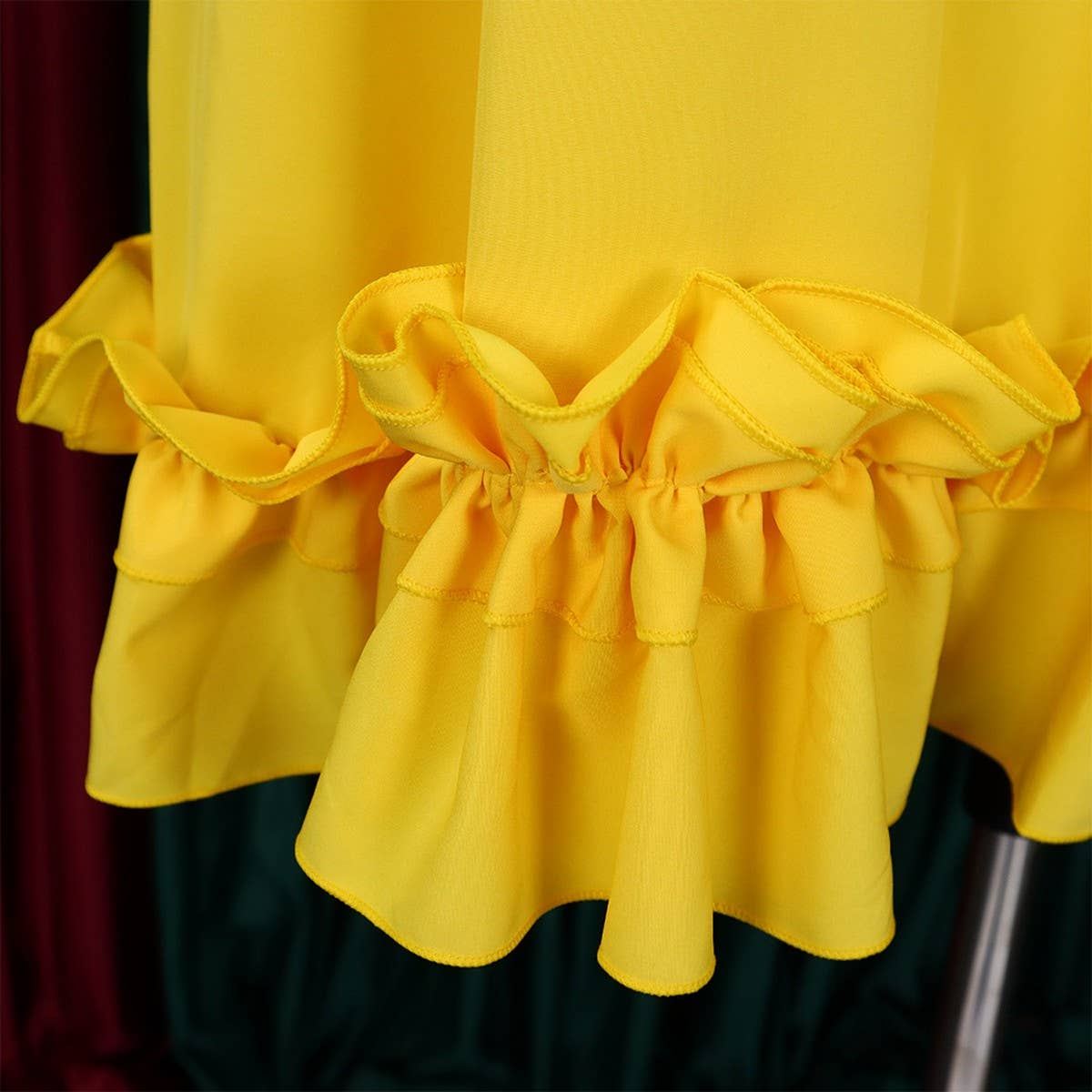 LOOSE CASUAL PLUS SIZE LOTUS LEAF SLEEVE TIE DRESS