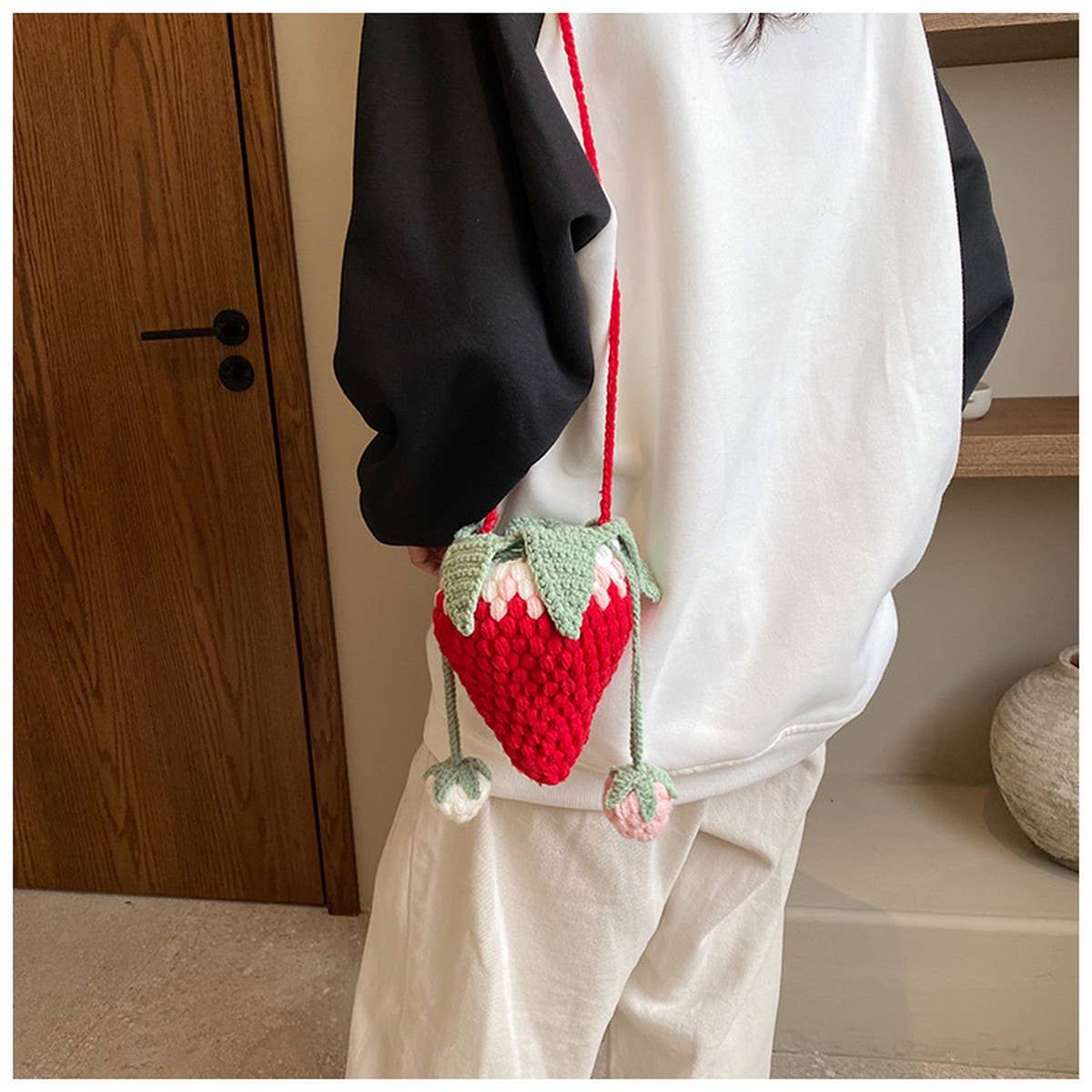 CUTE NEW CROCHET STRAWBERRY BAG_CWAB2399