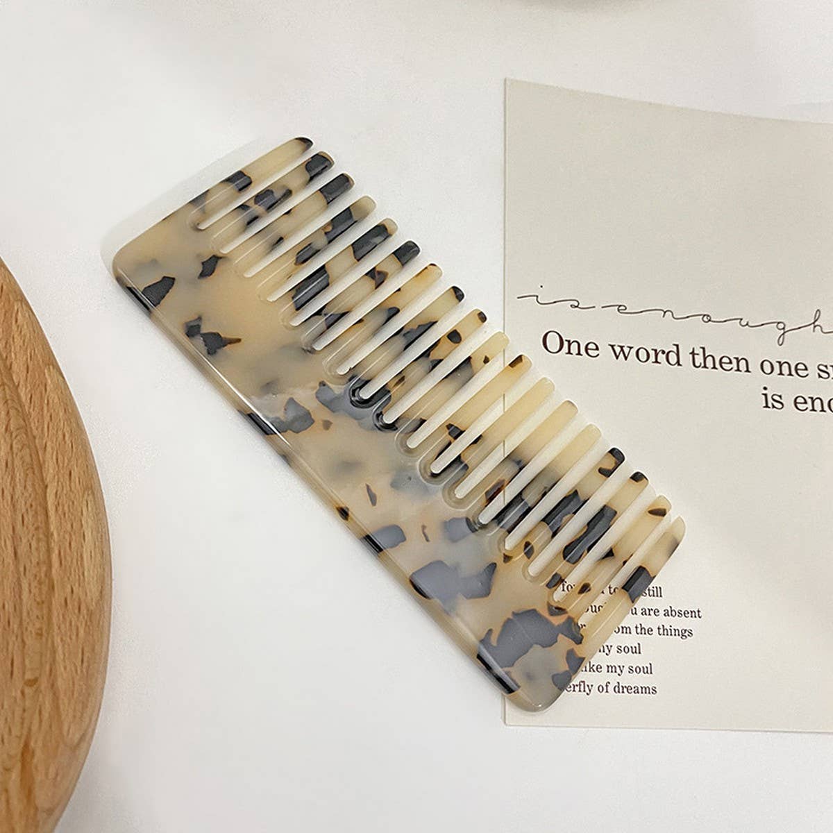 Retro Acetate Hair Comb Floral Colorful Design_CWMM6401