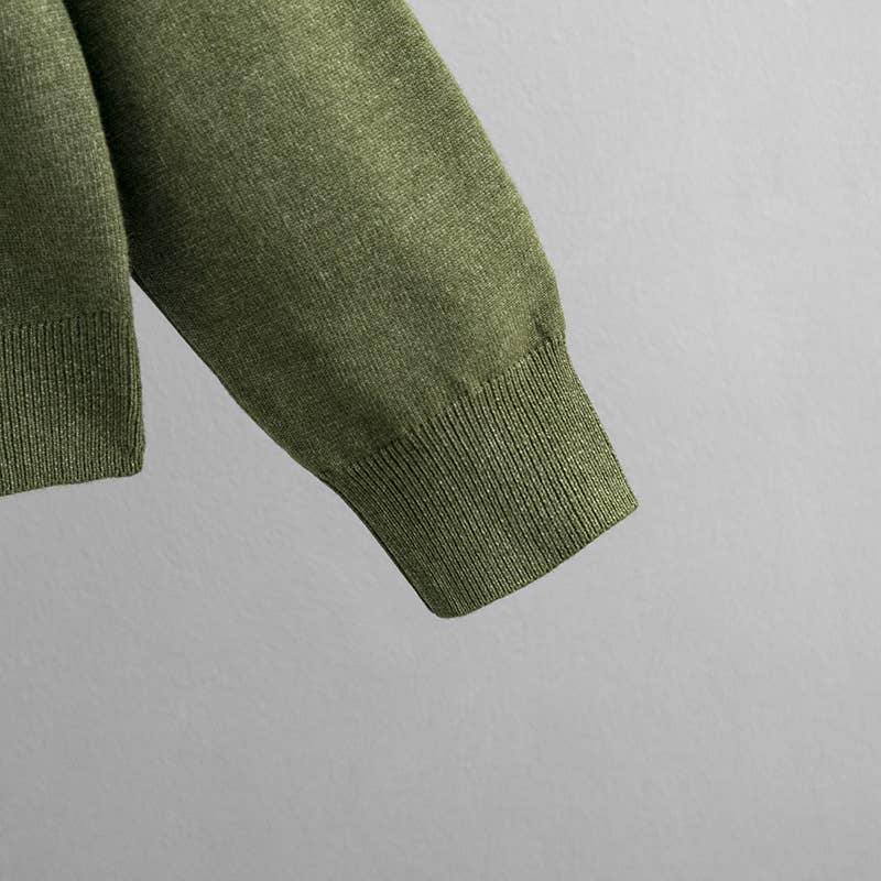 V-NECK LOOSE COLOR LEOPARD-PRINT SWEATER WOMAN