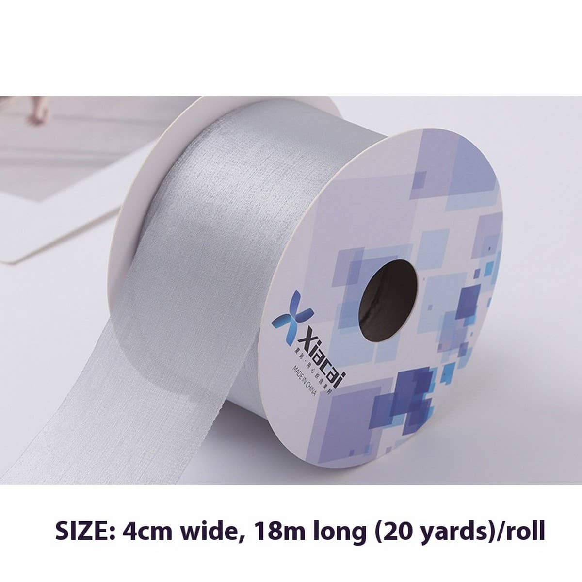 GOLD SATIN FROSTED RIBBON DECORATIVE RIBBON