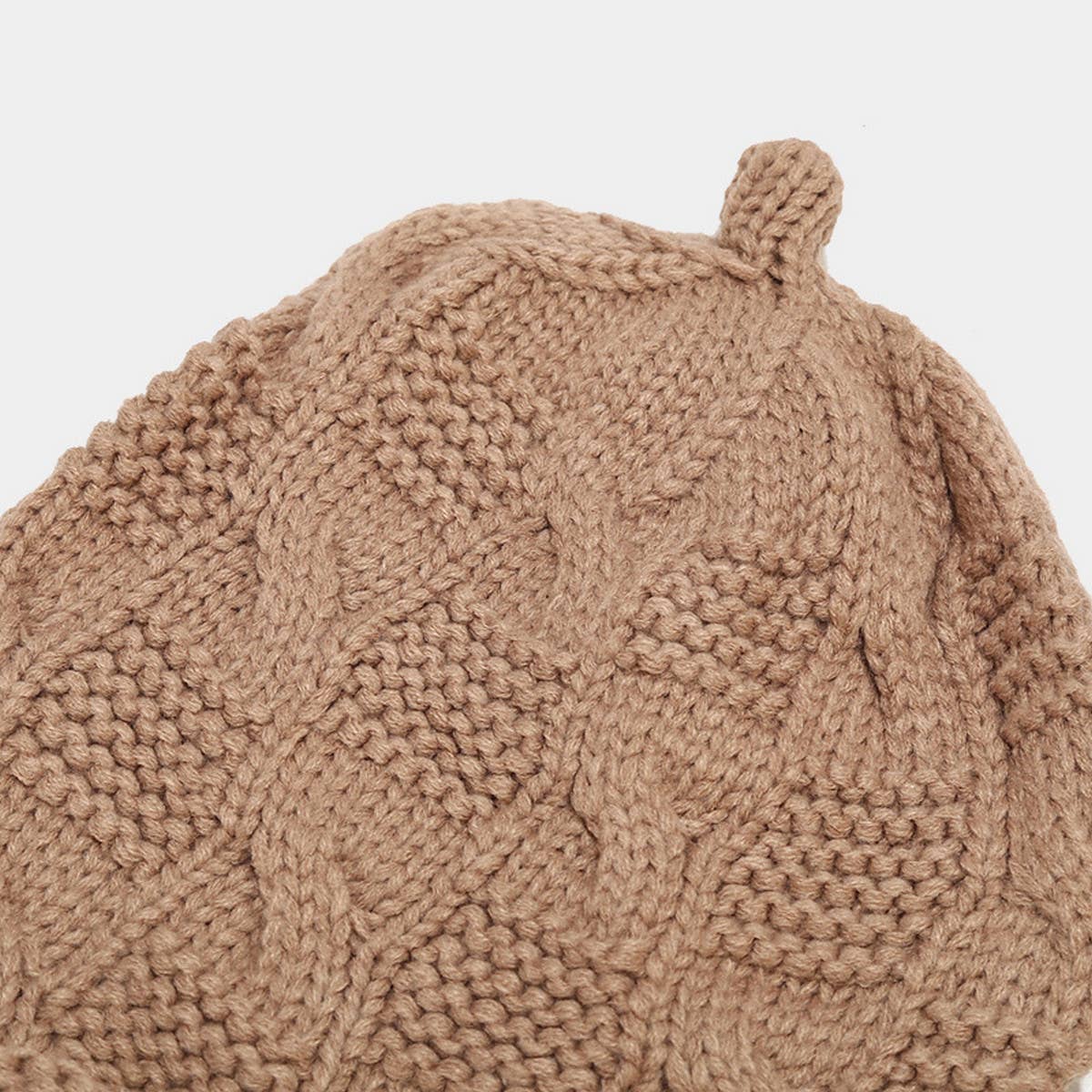 AUTUMN AND WINTER WOOL BALL KNITTED EARMUFFS HAT_CWAH1602