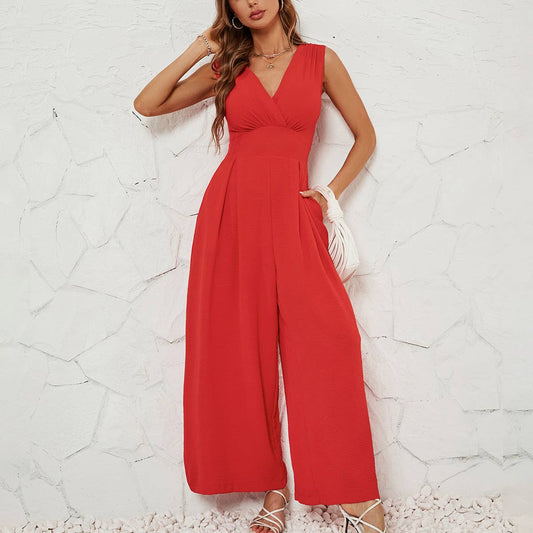 WAISTBAND SLEEVELESS ROMPER