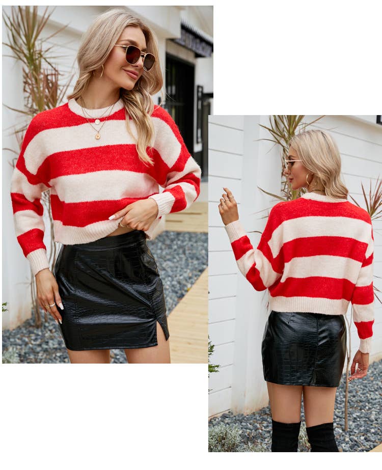 I'm wearing a striped mohair sweater