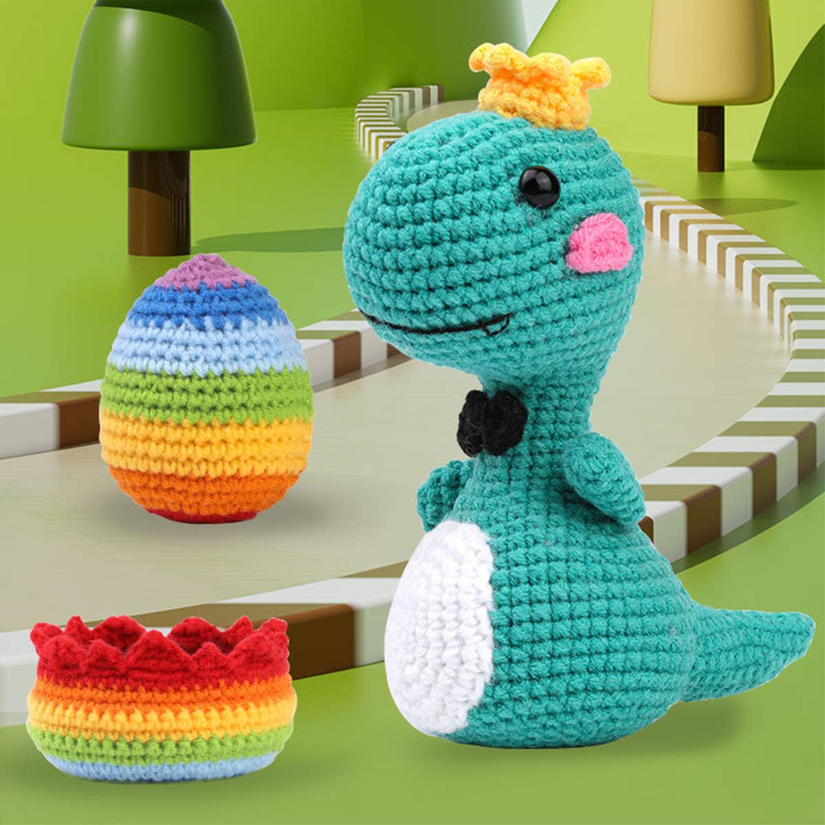HANDMADE DIY DINOSAUR CROCHET MATERIAL KIT