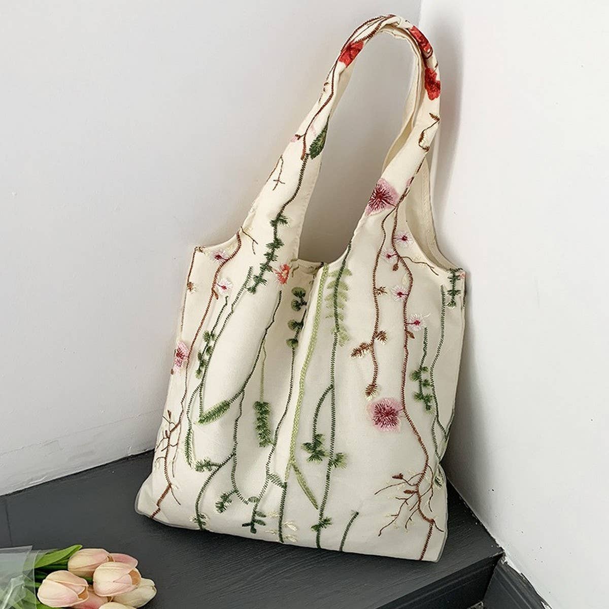 SUMMER EMBROIDERED ARTISTIC CANVAS BAG_CWAB2066