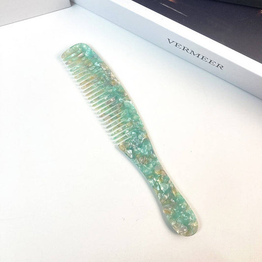 Colorful Acetate Fine-Tooth Comb with Handle