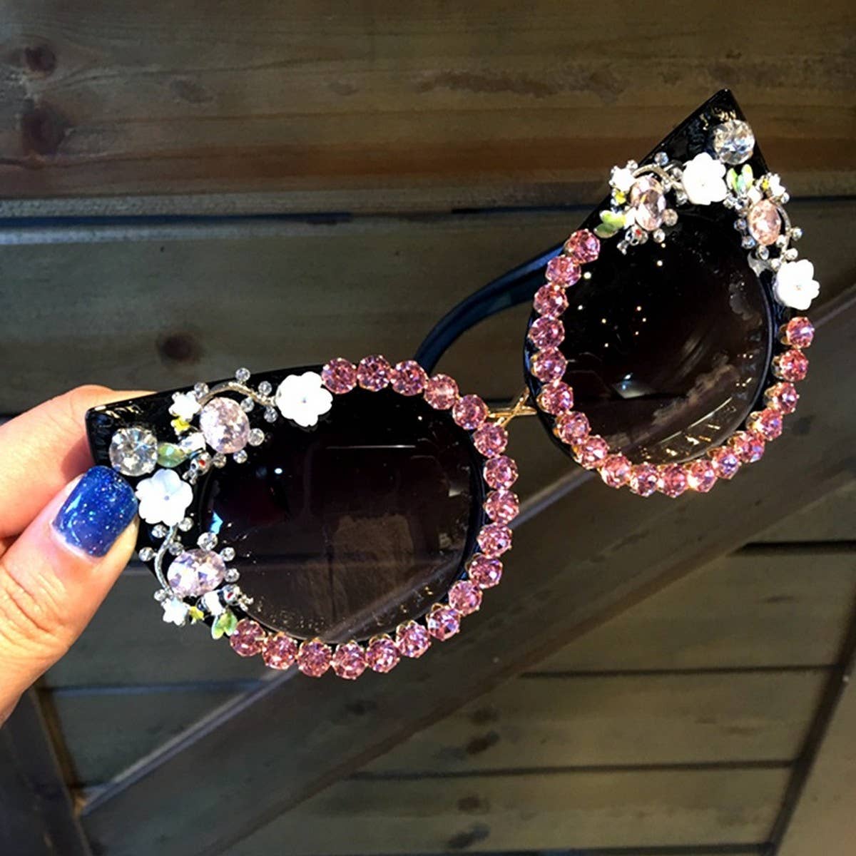 VERSATILE FLOWER DIAMOND HANDMADE SUNGLASSES