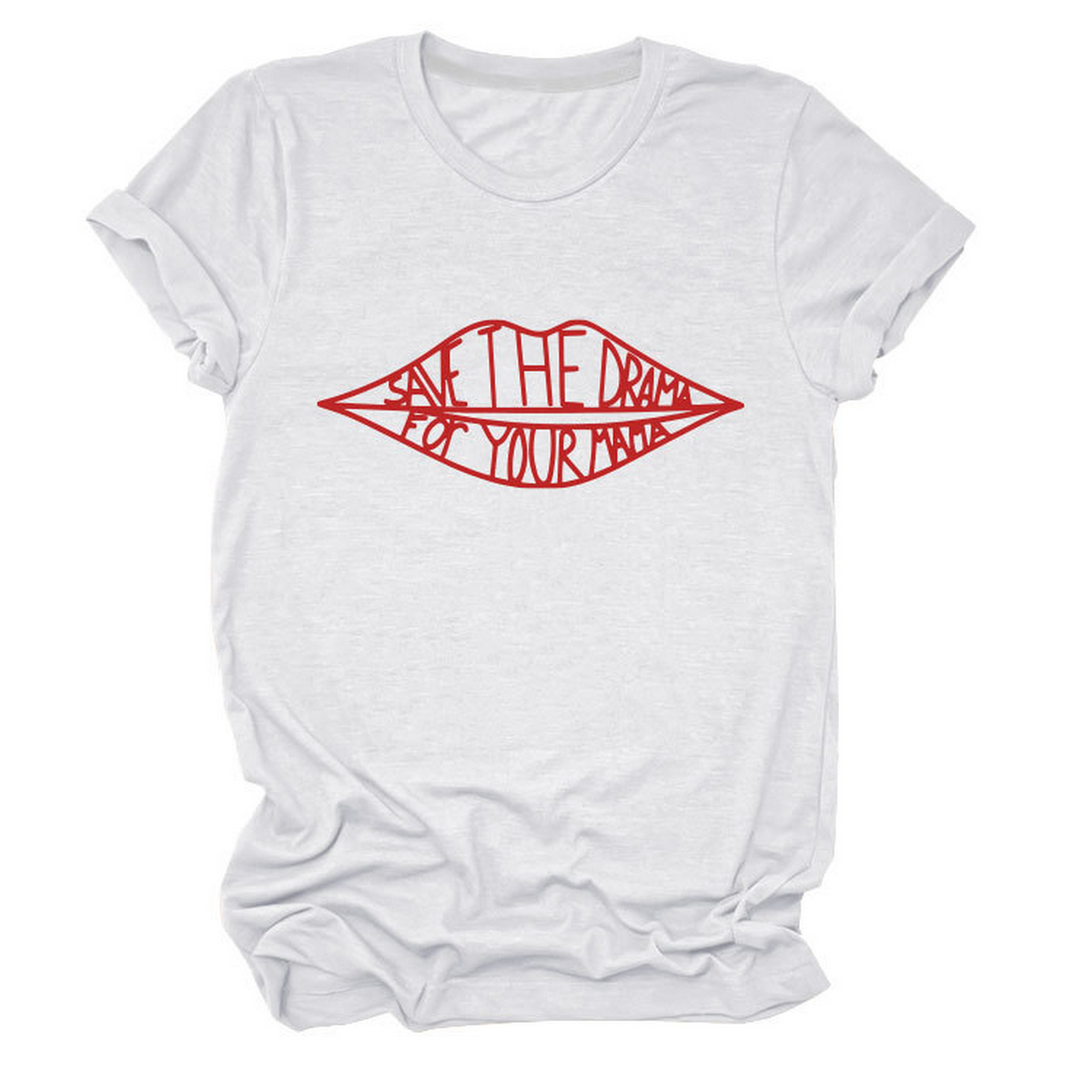 Women??¢s Fashion Slogan Tee Crew Neck Short Sleeve_CWTTSL0482