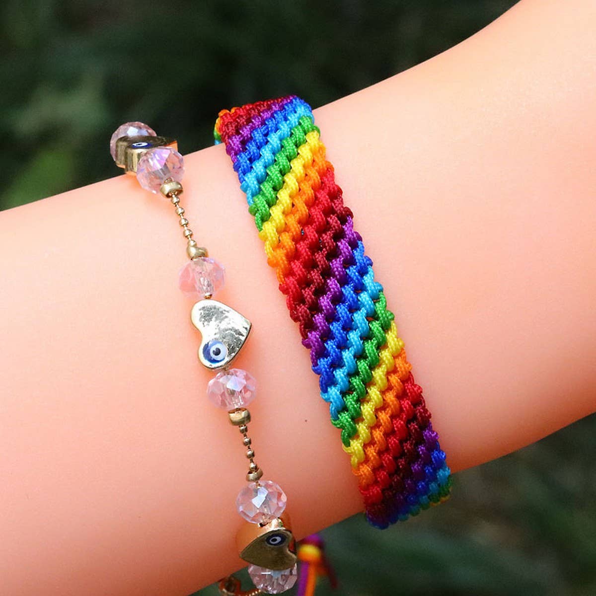 COLORFUL ROPE RAINBOW HAND-WOVEN BRACELET
