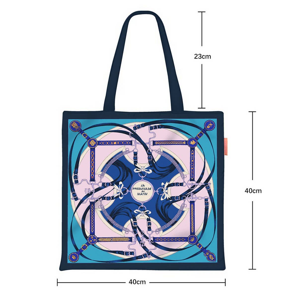 Belt Chain Canvas Tote Bag for Women_CWAB5127